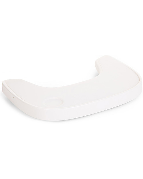 Childhome Vassoio Pappa per Seggiolone Evolutivo Evolu2 e ONE.80 - Silicone ed ABS - Bianco Accessori per Seggioloni