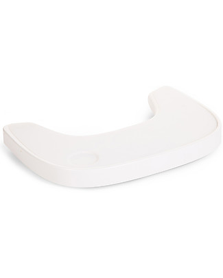 Childhome Vassoio Pappa per Seggiolone Evolutivo Evolu2 e ONE.80 - Silicone ed ABS - Bianco Seggioloni