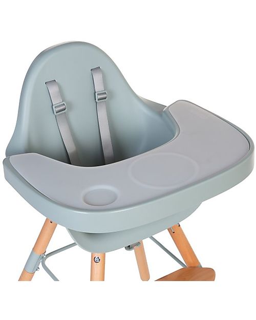 Childhome Vassoio Pappa per Seggiolone Evolutivo Evolu2 e ONE.80 - Silicone ed ABS - Menta Accessori per Seggioloni