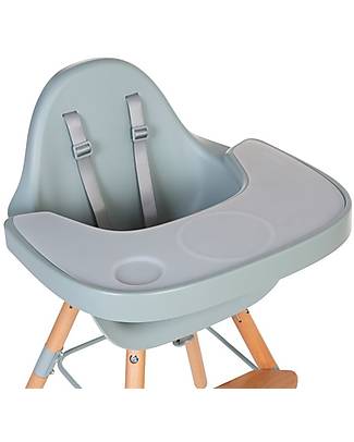 Childhome Vassoio Pappa per Seggiolone Evolutivo Evolu2 e ONE.80 - Silicone ed ABS - Menta Accessori per Seggioloni