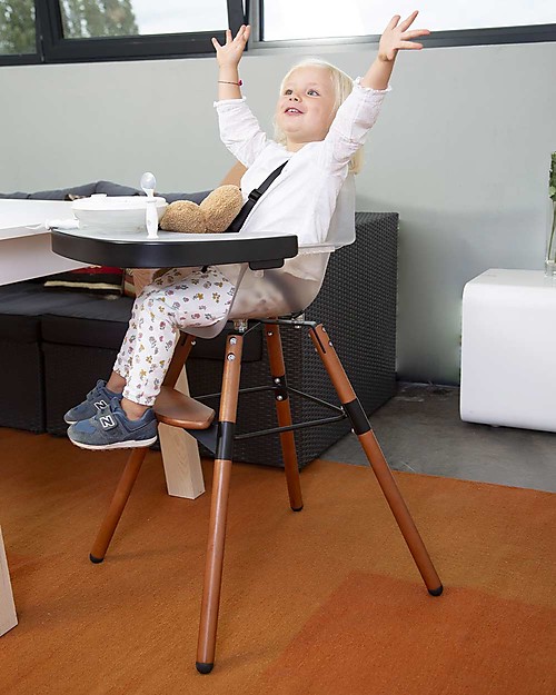 Childhome Vassoio Pappa per Seggiolone Evolutivo Evolu2 e ONE.80 - Silicone ed ABS - Nero Accessori per Seggioloni