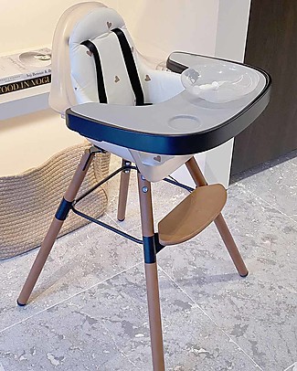 Childhome Vassoio Pappa per Seggiolone Evolutivo Evolu2 e ONE.80 - Silicone ed ABS - Nero Seggioloni