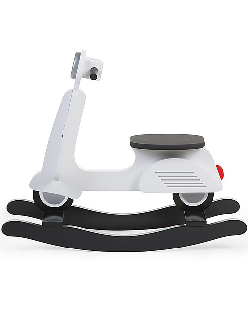 Childhome Vespa Scooter a Dondolo Black & White - Dai 12 Mesi Cavalcabili