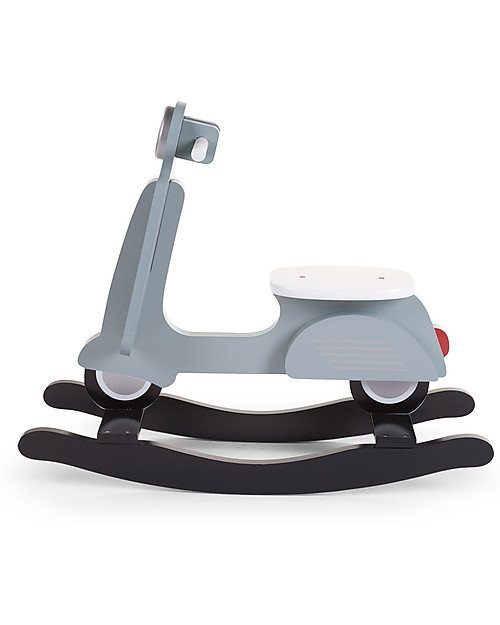 Childhome Vespa Scooter a Dondolo - Grigio Ghiaccio - Dai 12 mesi! Cavalcabili