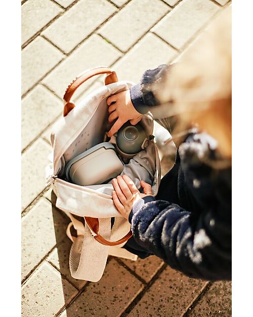 Childhome Zainetto Mini Club Signature - Panna - 23x10x31 cm Zaini Asilo