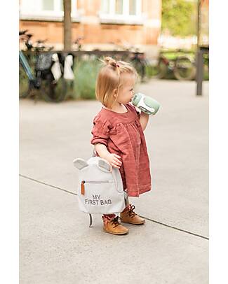 Childhome Zainetto My First Bag - Grigio - Canvas - 20 x 8 x 24 cm Zaini Asilo