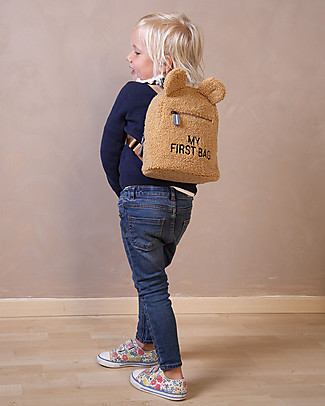 Childhome Zainetto My First Bag - Teddy Beige - 20x8x24 cm Zainetti