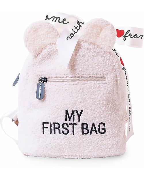 Childhome Zainetto My First Bag - Teddy Panna - 20x8x24 cm Zaini Asilo