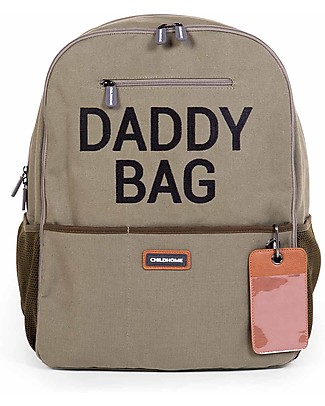 Childhome Zaino Daddy Bag - 36 x 20 x 48 cm - Kaki - Include Materassino per il Cambio! Borse Cambio