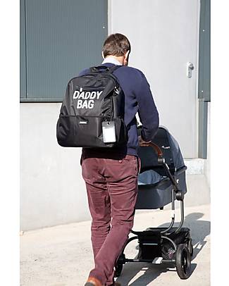 Childhome Zaino Daddy Bag - 36 x 20 x48 cm - Nero - Include Materassino per il Cambio! Zaini