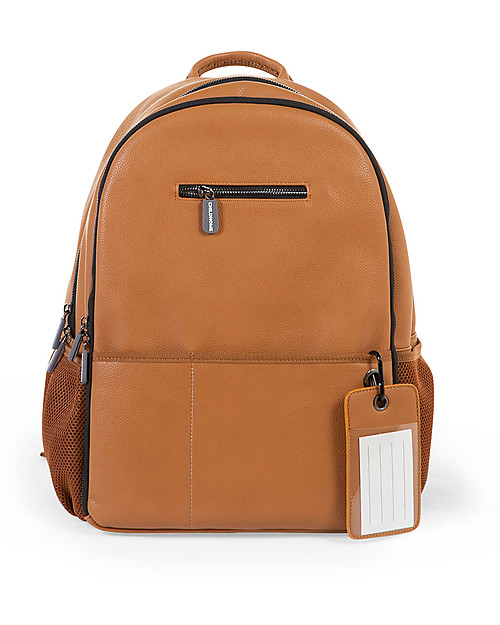 Childhome Zaino Fasciatoio - Effetto Pelle Marrone - con Materassino per il Cambio Zaini Fasciatoio