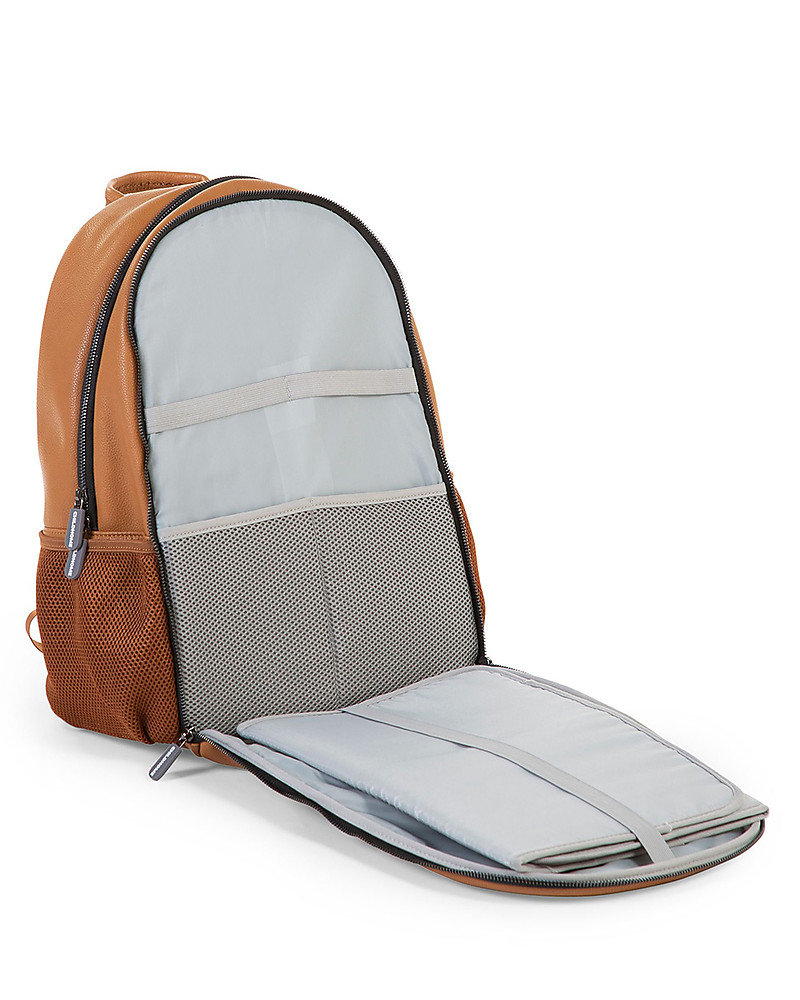Childhome Zaino Fasciatoio - Effetto Pelle Marrone - con Materassino per il  Cambio unisex