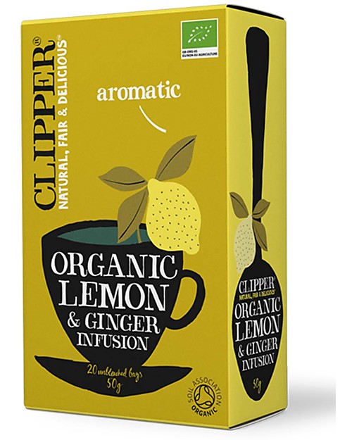 Clipper Tè Biologico Limone e Zenzero - 20 bustine Tisane