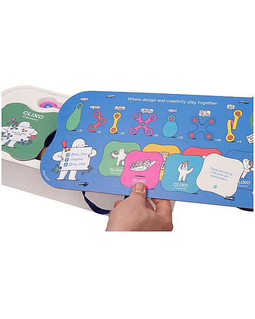 Clixo Clixo Classroom - 100 Pezzi - Gioco Magnetico per Apprendimento STEAM
 - 4+ Anni Giochi Magnetici