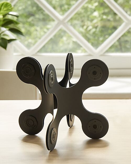 Clixo Designer Pack - 9 Pezzi - Nero Grigio - Gioco Magnetico STEAM - 4+ Anni Giochi Magnetici