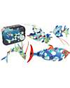 Clixo Ocean Creatures - 24 pezzi - Glow in The Dark - Gioco Magnetico STEAM  - 6+ Anni Giochi Magnetici