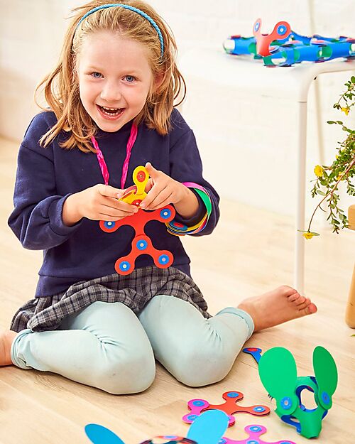 Clixo Rainbow Pack - 42 Pezzi - Gioco Magnetico STEAM - 4+ Anni Giochi Magnetici