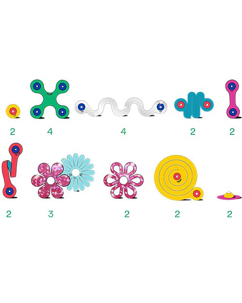 Clixo Set Gioielli - 28 Pezzi - Gioco Magnetico STEAM - 6+ Anni Giochi Magnetici