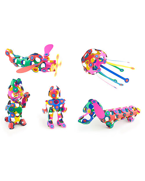 Clixo Super Rainbow Pack - 60 Pezzi - Gioco Magnetico STEAM - 6+ Anni Giochi Magnetici