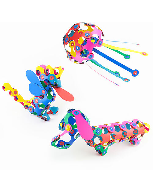 Clixo Super Rainbow Pack - 60 Pezzi - Gioco Magnetico STEAM - 6+ Anni Giochi Magnetici