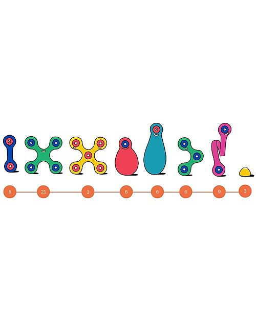 Clixo Super Rainbow Pack - 60 Pezzi - Gioco Magnetico STEAM - 6+ Anni Giochi Magnetici