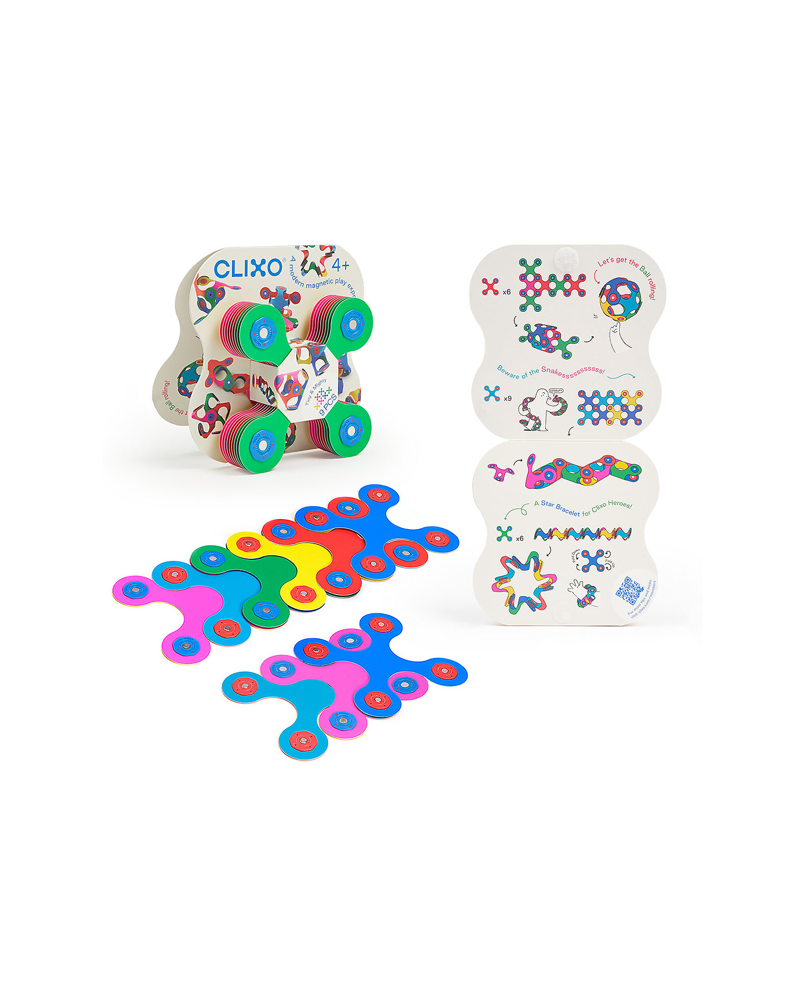 Clixo Tiny&Mighty - 9 Pezzi - Multicolor - Gioco Magnetico STEAM unisex  (bambini)