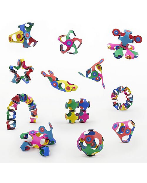 Clixo Tiny & Mighty - 9 Pezzi - Classico Multicolor - Gioco Magnetico STEAM - 4+ Anni Giochi Magnetici