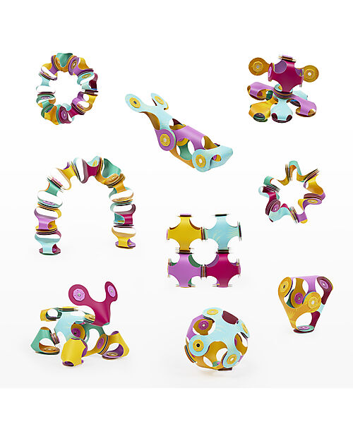 Clixo Tiny & Mighty - 9 Pezzi - Giungla - Gioco Magnetico STEAM - 4+ Anni Giochi Magnetici