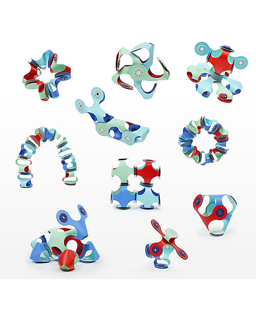 Clixo Tiny & Mighty - 9 Pezzi - Oceano - Gioco Magnetico STEAM - 4+ Anni Giochi Magnetici