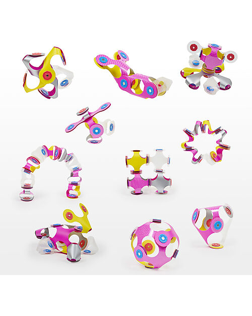 Clixo Tiny & Mighty - 9 Pezzi - Scintille - Gioco Magnetico STEAM - 4+ Anni Giochi Magnetici