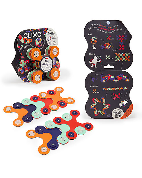 Clixo Tiny & Mighty - 9 Pezzi - Spazio - Gioco Magnetico STEAM - 4+ Anni Giochi Magnetici
