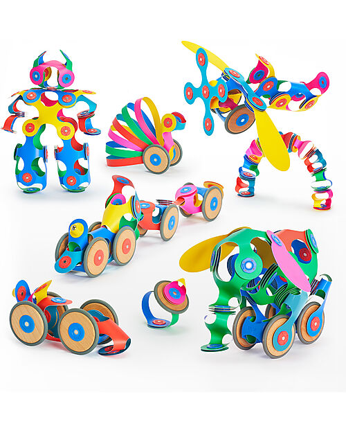 Clixo Wheel Creator Pack - 72 Pezzi - Gioco Magnetico STEAM - 6+ Anni Giochi Magnetici