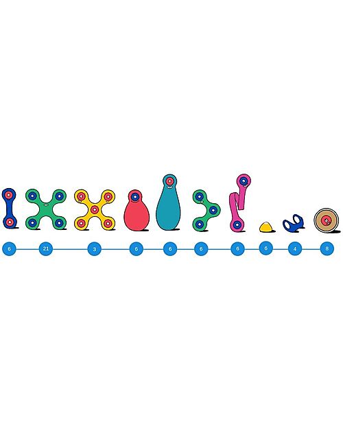 Clixo Wheel Creator Pack - 72 Pezzi - Gioco Magnetico STEAM - 6+ Anni Giochi Magnetici