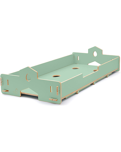 Cocò&Design Letto Che Cresce Nanni, Verde Mela - 180x80x22 cm - Legno di pioppo Letti Montessoriani