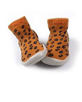 Collégien Babbucce con Suola Ergonomica - Animal Print X TINY - Cotone di Qualità per Durare a Lungo! Calzini Antiscivolo