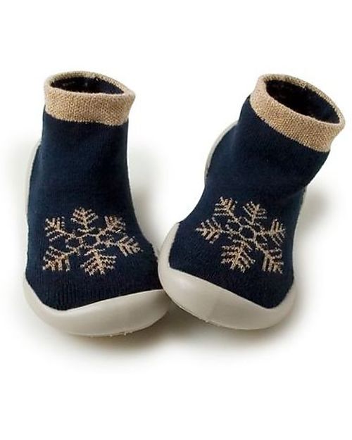 Collégien Babbucce con Suola Ergonomica - Flocon - Cotone di Qualità per Durare a Lungo! Calzini Antiscivolo