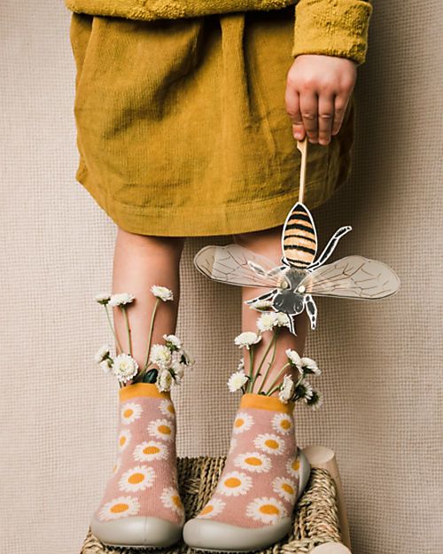 Collégien Babbucce con Suola Ergonomica - Marguerite - Cotone di Qualità per Durare a Lungo! Calzini Antiscivolo