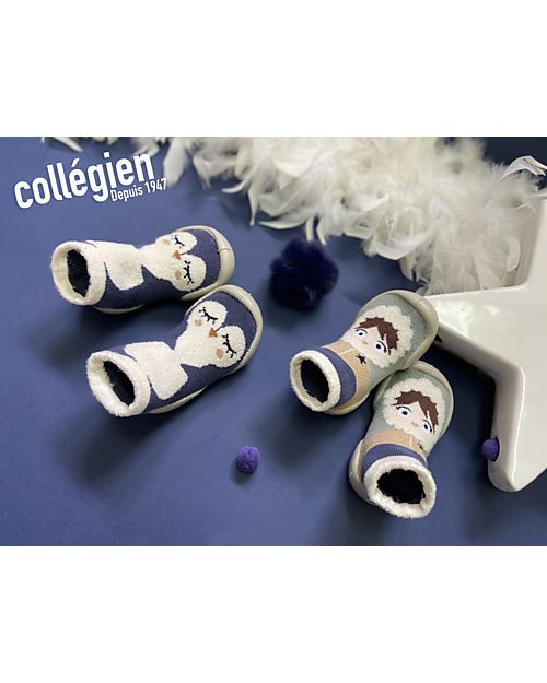 Collégien Babbucce con Suola Ergonomica - Pingouin - Cotone di Qualità per Durare a Lungo! Pantofole
