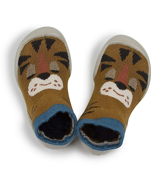 Collégien Babbucce con Suola Ergonomica - Tigrou - Cotone di Qualità per Durare a Lungo! Pantofole