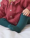 Collégien Collant a Costine Bimba, Verde Scuro - Cotone egiziano morbidissimo! Calze
