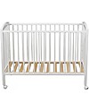 Combelle Arthur, Lettino con Sbarre in Legno di Faggio, 60 x 120 cm - Bianco - Con ruote! Lettini con Sbarre