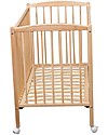 Combelle Arthur, Lettino con Sbarre in Legno di Faggio, 70 x 140 cm - Naturale - Con ruote! Lettini con Sbarre
