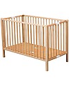 Combelle Roméo, Lettino con Sbarre Pieghevole in Legno di Faggio, 60 x 120 cm - Naturale Lettini con Sbarre