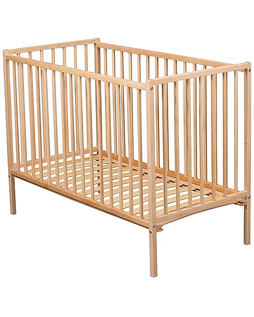 Combelle Rémi, Lettino con Sbarre in Legno di Faggio, 60 x 120 cm - Naturale Lettini con Sbarre