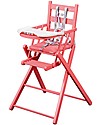 Combelle Sarah, Seggiolone Ultra-Pieghevole in Legno di Faggio, Rosa - 57 x 73 x 14 cm Seggioloni Pappa
