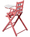 Combelle Sarah, Seggiolone Ultra-Pieghevole in Legno di Faggio, Rosa - 57 x 73 x 14 cm Seggioloni Pappa