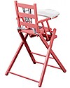 Combelle Sarah, Seggiolone Ultra-Pieghevole in Legno di Faggio, Rosa - 57 x 73 x 14 cm Seggioloni Pappa