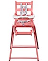 Combelle Sarah, Seggiolone Ultra-Pieghevole in Legno di Faggio, Rosa - 57 x 73 x 14 cm Seggioloni Pappa