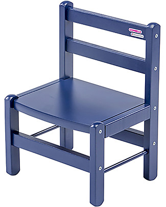 Combelle Sedia per Bambini in Legno di Faggio, Blu - Facilissima da montare Sedie