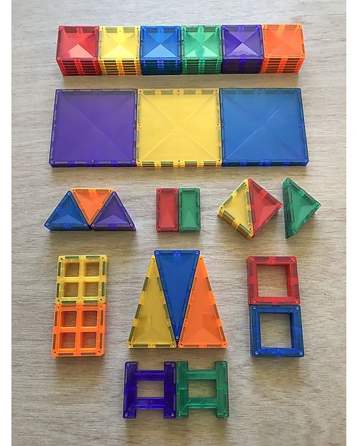 Connetix 100 Pezzi - Pacco Creativo - Arcobaleno -100% Plastica ABS Atossica - Apprendimento STEM! Giochi Magnetici